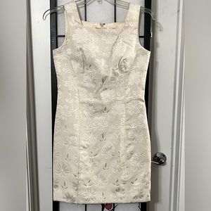 Vintage Embroidered Dress with Gold Threads